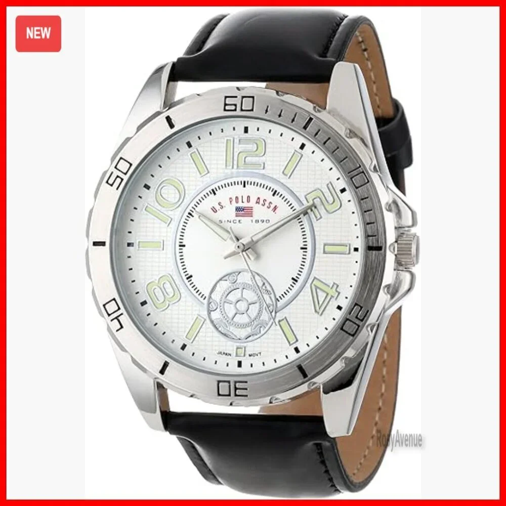 Men's Analog Watch with Luminous Markers, Adjustable Strap, Dress Style